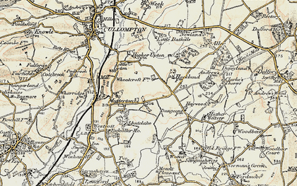 Old map of Mutterton in 1898-1900