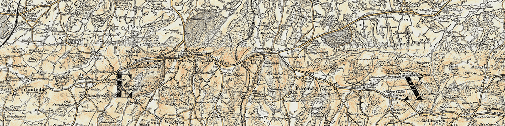 Old map of Mutton Hall in 1898