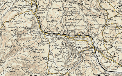 Old map of Mwynbwll in 1902-1903