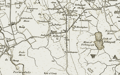 Old map of Achkeepster in 1911-1912