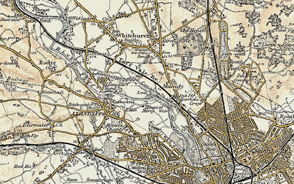 Old map of Mynachdy in 1899-1900