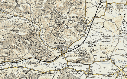 Old map of Bucknell Hill in 1901-1903