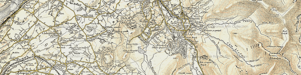 Old map of Myndd Llandegai in 1903-1910