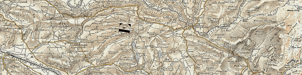 Old map of Banc Blaen Magwr in 1901-1903