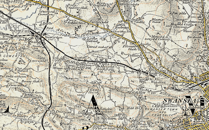 Old map of Mynydd-bach-y-glo in 1900-1901