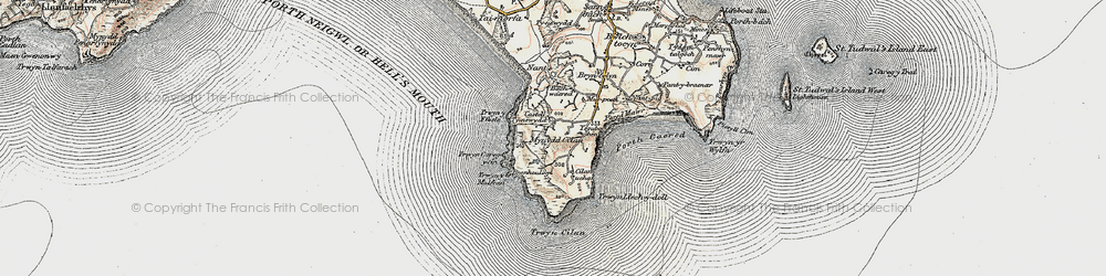 Old map of Mynydd Gilan in 1903