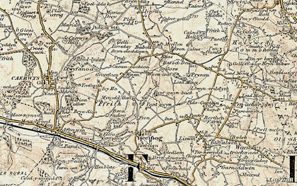 Old map of Mynydd-llan in 1902-1903