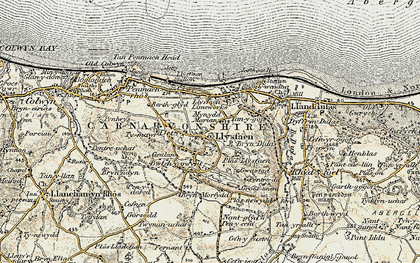 Old map of Mynydd Marian in 1902-1903