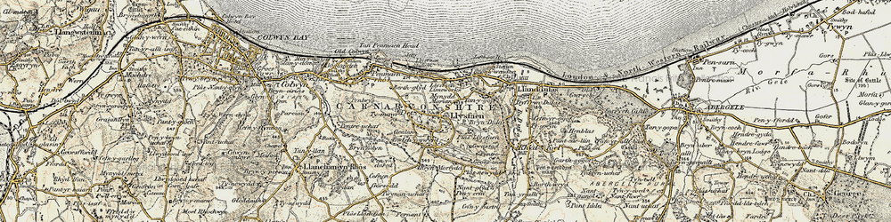 Old map of Mynydd Marian in 1902-1903