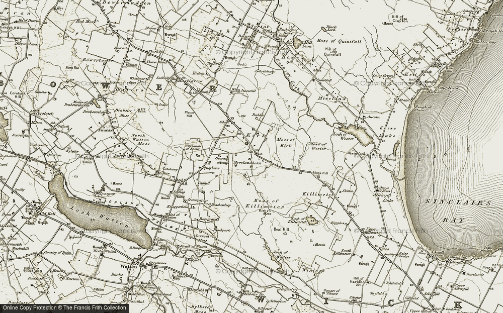 Old Map of Myrelandhorn, 1911-1912 in 1911-1912