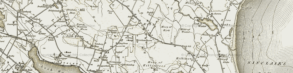 Old map of Myrelandhorn in 1911-1912
