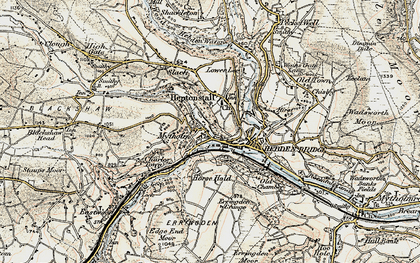 Old map of Mytholm in 1903