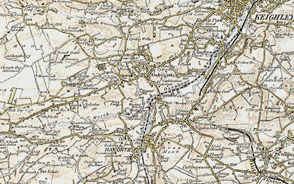 Old map of Mytholmes in 1903-1904