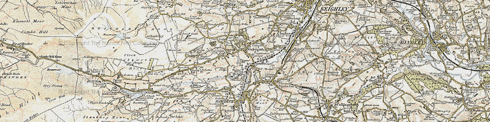 Old map of Mytholmes in 1903-1904