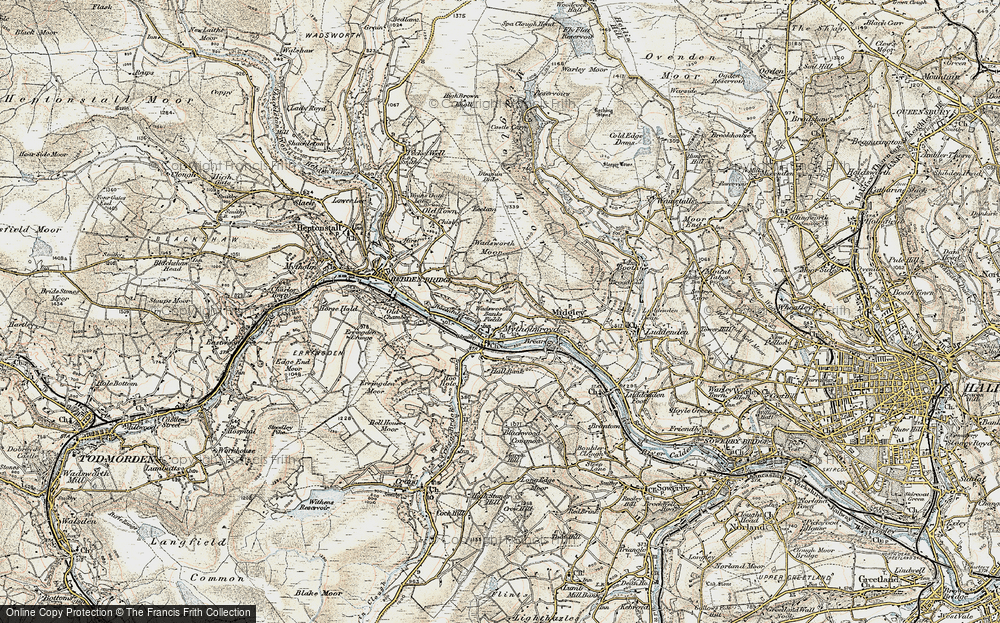 Old Map of Mytholmroyd, 1903 in 1903