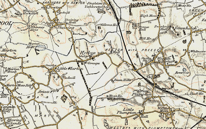 Old map of Todderstaffe Hall in 1903-1904