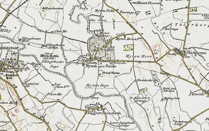 Old map of Myton Hall in 1903-1904