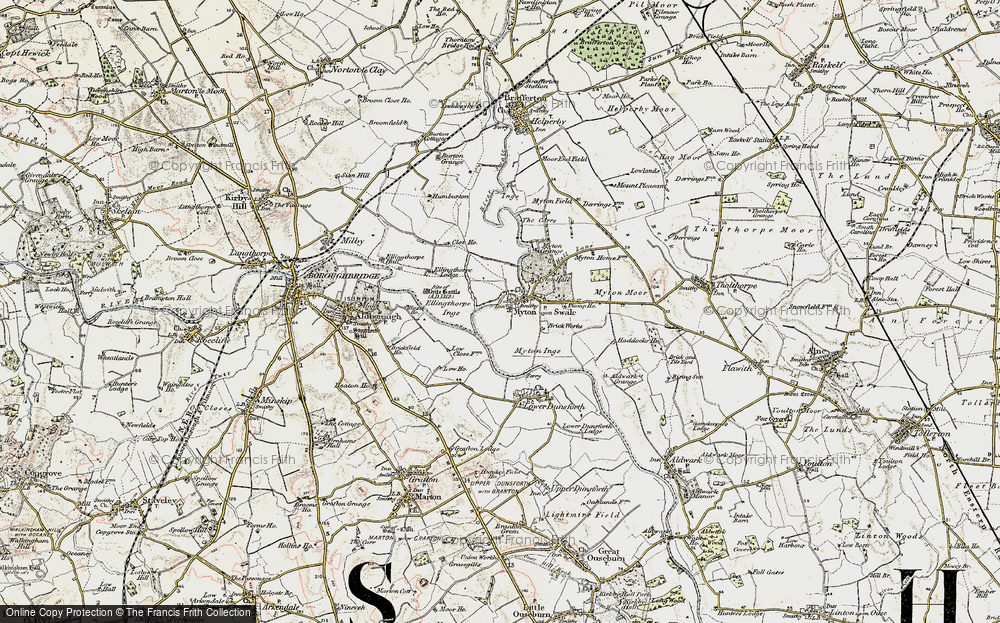 Old Map of Myton-on-Swale, 1903-1904 in 1903-1904