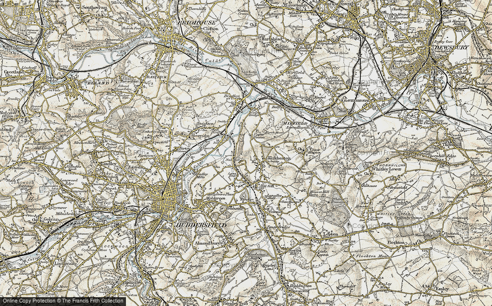 Old Map of Nab Hill, 1903 in 1903