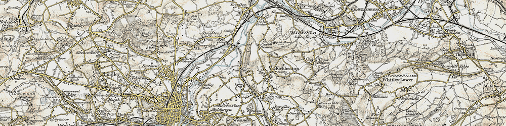 Old map of Nab Hill in 1903