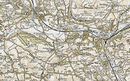 Old map of Nab Wood in 1903-1904