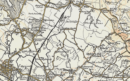 Old map of Naccolt in 1897-1898