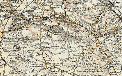 Old map of Naid-y-march in 1902-1903