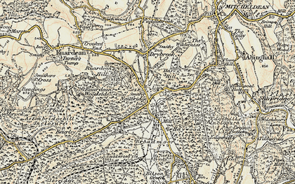Old map of Nailbridge in 1899-1900