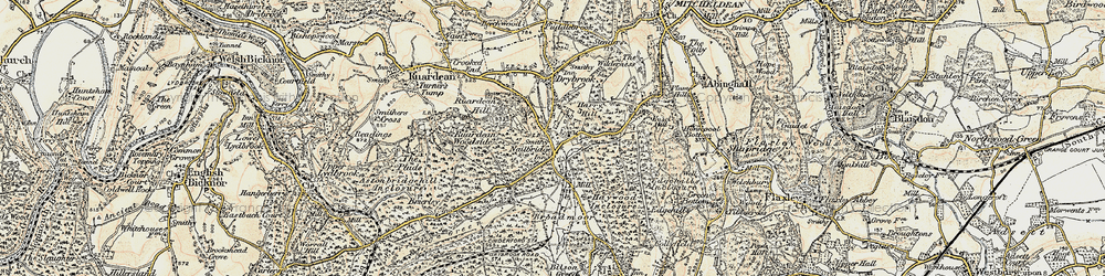 Old map of Nailbridge in 1899-1900