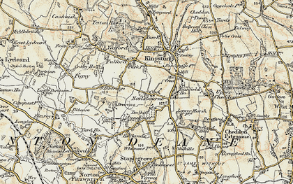 Old map of Nailsbourne in 1898-1900