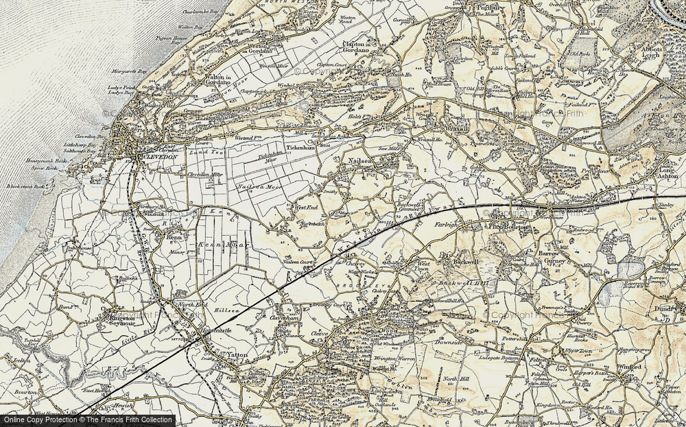 Old Map of Nailsea, 1899 in 1899