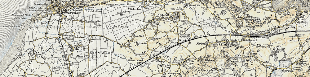 Old map of Nailsea in 1899