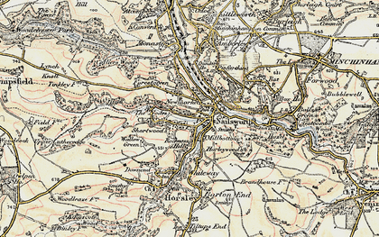 Old map of Nailsworth in 1898-1900