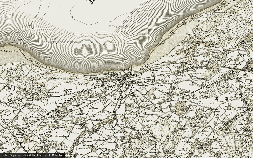 Old Map of Nairn, 1911-1912 in 1911-1912
