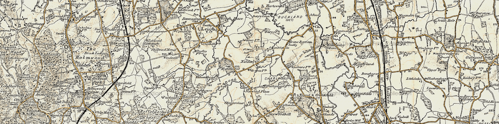 Old map of Nalderswood in 1898-1909