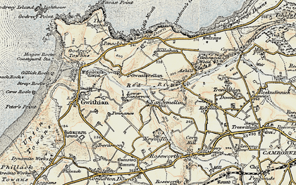 Old map of Nancemellin in 1900