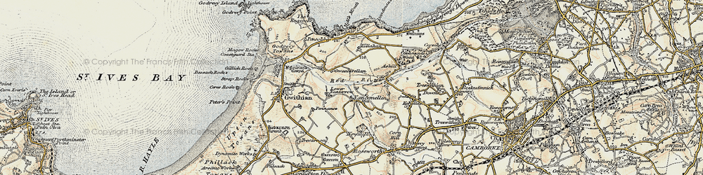 Old map of Nancemellin in 1900