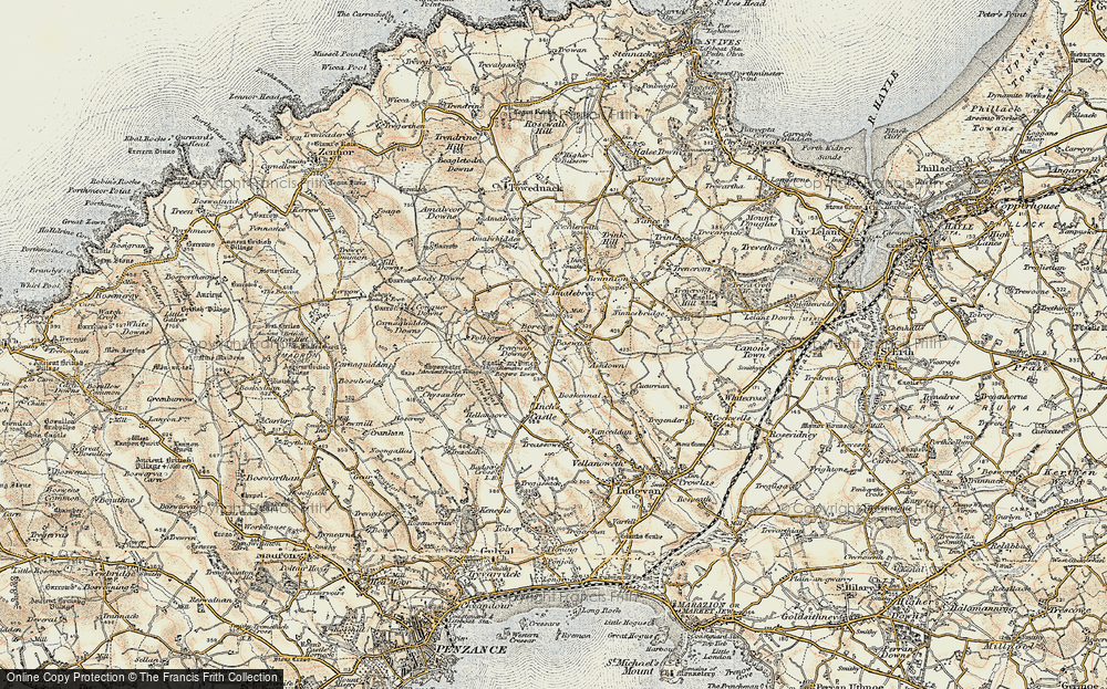 Old Map of Historic Map covering Borea in 1900