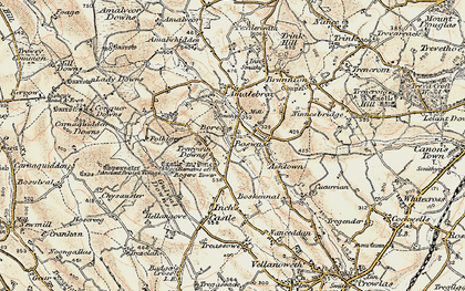 Old map of Nancledra in 1900