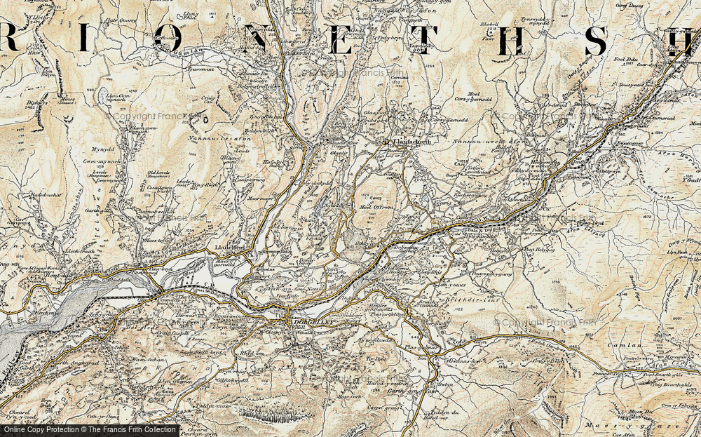 Old Map of Historic Map covering Ochr y Foel in 1902-1903