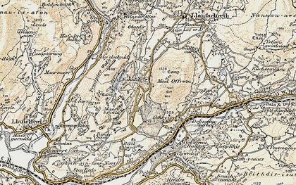 Old map of Nannau in 1902-1903