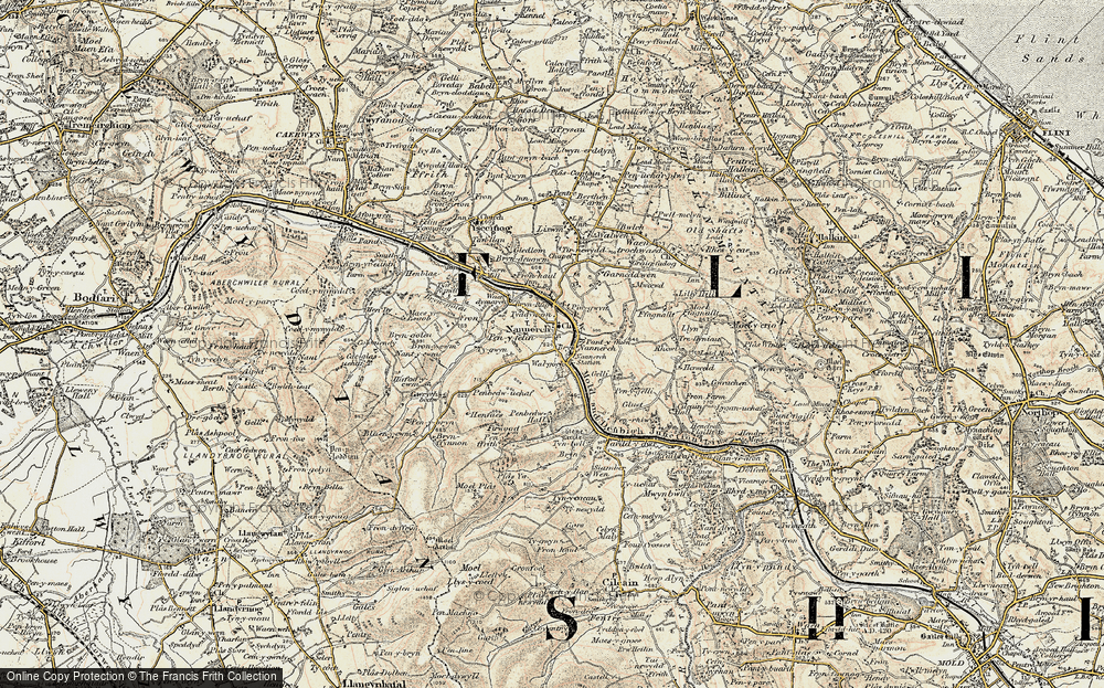 Old Map of Nannerch, 1902-1903 in 1902-1903