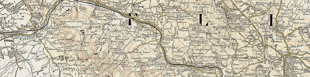 Old map of Nannerch in 1902-1903