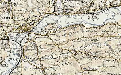 Old map of Nant in 1901