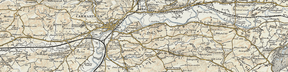 Old map of Nant in 1901