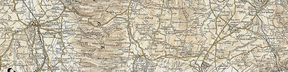 Old map of Nant in 1902-1903