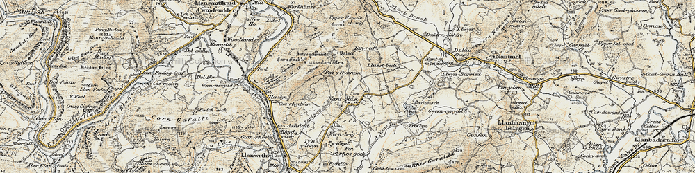 Old map of Yr Hysfa in 1900-1903