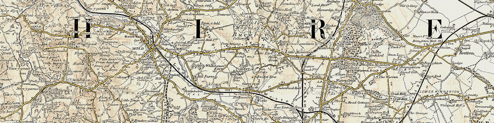 Old map of Nant Mawr in 1902-1903