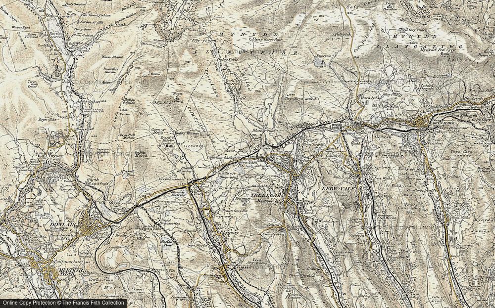 Old Map of Nant-y-Bwch, 1899-1900 in 1899-1900