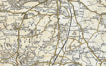 Old map of Nant y Caws in 1902-1903